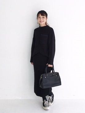 「アイテム（ボストンバッグ）」を使った、ｉｙｕさん（レディース・157cm）の秋コーディネート