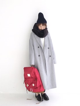 「Anello」｜「アイテム（ピーコート）」を使った、ｉｙｕさん（レディース・157cm）の秋コーディネート
