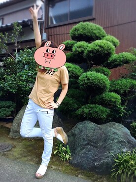 「ILIMA（イリマ）のアイテム（サンダル）」を使った、きむさん（レディース・158cm）の夏コーディネート