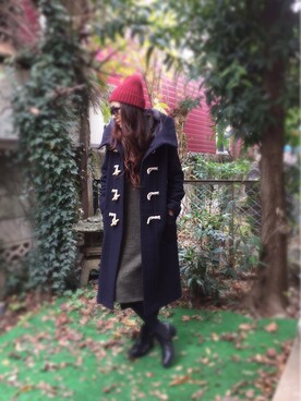 「ゴアブーツ」｜「アイテム（ジャケット/アウター）」を使った、E♡RIさん（レディース・160cm）の冬コーディネート