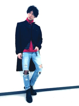 「SHIPS JET BLUE（シップスジェットブルー）のアイテム（ブーツ）」を使った、志村 禎雄さん（メンズ・173cm）の冬コーディネート