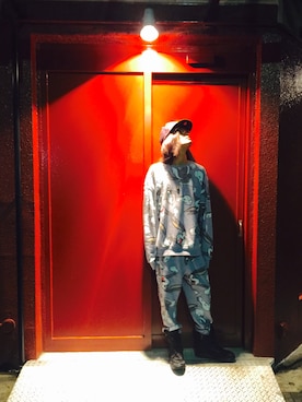 「SET UP」｜「アイテム（スウェット）」を使った、Jin Uchidaさん（メンズ・180cm）の秋コーディネート