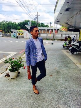 「MSCHF（ミスチーフ）のアイテム」を使った、YUP!Nさん（メンズ・183cm）の秋コーディネート