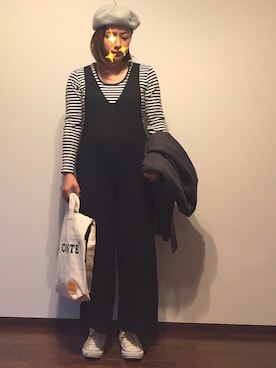 「mysty woman（ミスティウーマン）のアイテム（サロペット/オーバーオール）」を使った、msd☺︎さん（レディース・162cm）の秋コーディネート