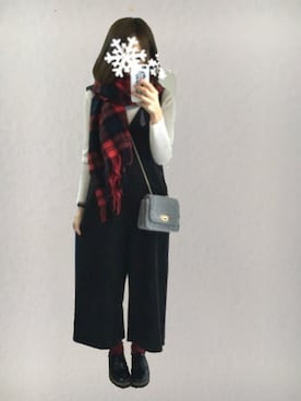 「チープカシオ」｜「アイテム（オールインワン・サロペット）」を使った、po.po☺︎さん（レディース・158cm）の秋コーディネート