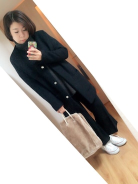 「H&M（エイチ・アンド・エム）のアイテム（その他アウター）」を使った、Yu_kiさん（レディース・154cm）の秋コーディネート
