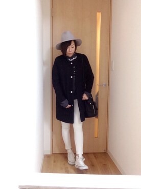 「H&M（エイチ・アンド・エム）のアイテム（その他アウター）」を使った、Yu_kiさん（レディース・154cm）の冬コーディネート