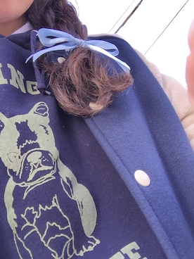 「BEAMS（ビームス）のアイテム（スタジャン）」を使った、silkさん（レディース・158cm）の春コーディネート