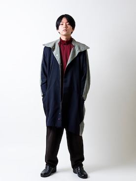 「アイテム（ジャージ）」を使った、小河原 義経さん（メンズ・178cm・20代）の秋コーディネート