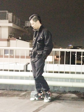 「Barbour（バブアー）のアイテム（ライダースジャケット）」を使った、Sun🌟Oさん（メンズ・168cm）の秋コーディネート