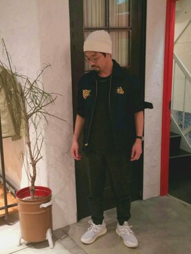 「BEAMS PLUS（ビームスプラス）のアイテム（帽子）」を使った、Sun🌟Oさん（メンズ・168cm）の冬コーディネート