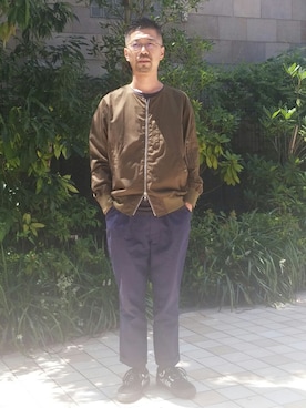 「BEAMS（ビームス）のアイテム（MA-1）」を使った、Sun🌟Oさん（メンズ・168cm）の夏コーディネート