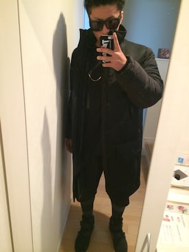 「alexanderwang（アレキサンダーワン）のアイテム（ダウンジャケット/コート）」を使った、元樹元樹のんたんさん（メンズ・173cm）の秋コーディネート