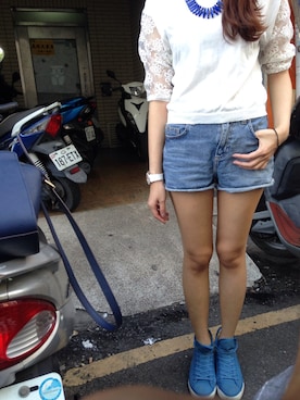 「PAZZO」｜「アイテム（アクセサリー）」を使った、YUさん（レディース・166cm）の夏コーディネート