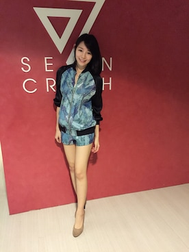 「shortpants」｜「アイテム（ジャケット/アウター）」を使った、7crashさん（レディース・165cm）の夏コーディネート