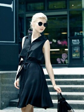 「streetsnap」｜「アイテム（シャツワンピース）」を使った、7crashさん（レディース・170cm）の夏コーディネート