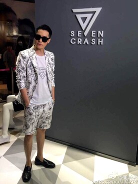 「アイテム（スーツジャケット）」を使った、7crashさん（メンズ・170cm）の夏コーディネート