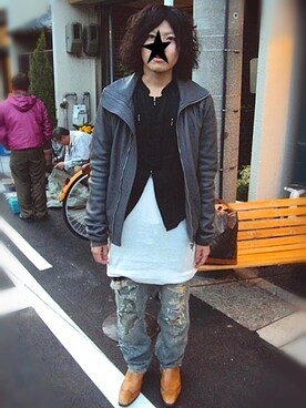 「Yves Saint Laurent rive gauche（イヴサンローランリヴゴーシュ）のアイテム（ブーツ）」を使った、sh0hey?さん（メンズ・168cm）の夏コーディネート