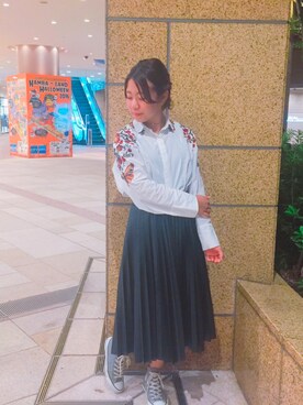 「SHEL’TTER（シェルター）のアイテム（アクセサリー）」を使った、yukikoさん（レディース・161cm）の秋コーディネート
