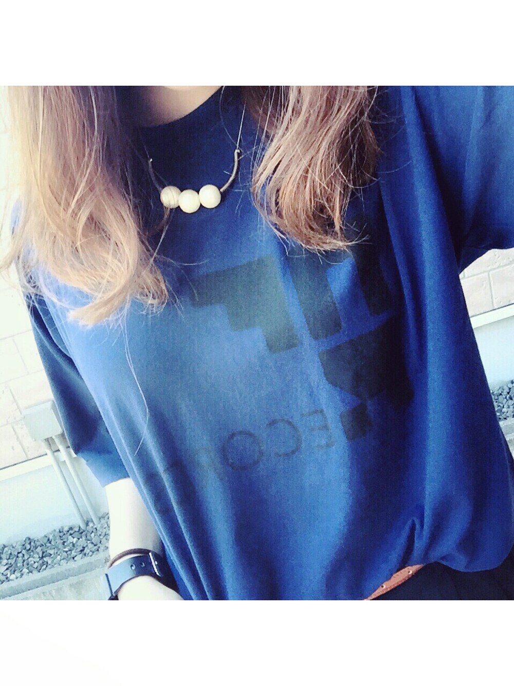 「サカナクション、LIVE、ライブ」｜「サカナクションのアイテム（Tシャツ/カットソー、ブルー系）」を使った、rさん（レディース・163cm）の秋コーディネートの1枚目の写真