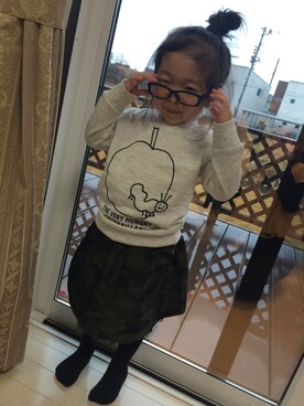 Aya Nakaegawaさんの「【ROPE’ PICNIC KIDS】チュールリバーシブルスカート」を使ったコーディネート