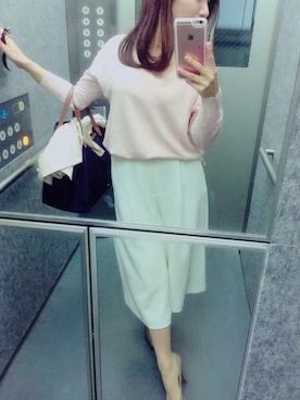 「NOLLEY’S（ノーリーズ）のアイテム（ノーカラージャケット）」を使った、mico.aさん（レディース・148cm）の夏コーディネート