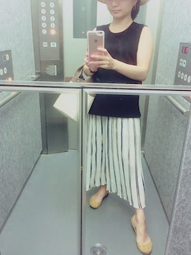 「スカウチョ」｜mico.aさん（レディース・148cm）の夏コーディネート