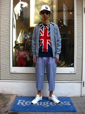 DJ OGANIKさん（メンズ・178cm）の冬コーディネート