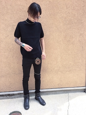 「アイテム（コインケース）」を使った、DJ OGANIKさん（メンズ・178cm）の夏コーディネート