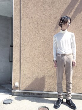 「SUB-AGE.（サベージ）のアイテム（シューズ）」を使った、DJ OGANIKさん（メンズ・178cm）の秋コーディネート