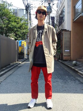 DJ OGANIKさん（メンズ・178cm）の冬コーディネート