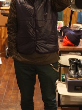 「WHIZLIMITED（ウィズリミテッド）のアイテム（その他アウター）」を使った、BASEMENTWORKS.ASANOさん（メンズ・175cm）の秋コーディネート