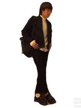 「Rodeo Crowns（ロデオクラウンズ）のアイテム（バッグ）」を使った、Uさん（メンズ・182cm）の冬コーディネート