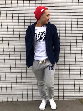 「Ron Herman（ロン ハーマン）のアイテム（その他アウター）」を使った、tasuku_threearrowsさん（メンズ・175cm）の秋コーディネート