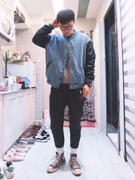 「MONKI（モンキ）のアイテム（ジャケット/アウター）」を使った、SUPKさん（メンズ・168cm）の冬コーディネート