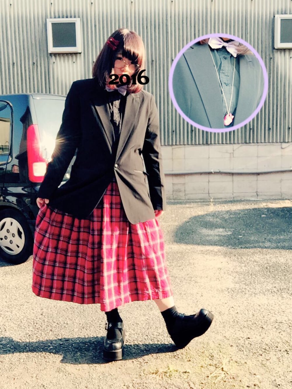 「元旦、SEKAI NO OWARI、monomania」｜「WEGOのアイテム（シューズ、ブラック系）」を使った、まなかさん（レディース・154cm）の冬コーディネートの1枚目の写真