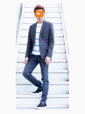 「PULL&BEAR（プルアンドベア）のアイテム（スウェット）」を使った、勇仁 さん（メンズ・165cm）の春コーディネート