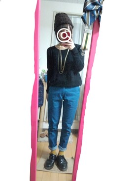 「バレンタインデートスタイル」｜「アイテム（ニットキャップ/ビーニー）」を使った、まついさん（レディース・158cm）の冬コーディネート