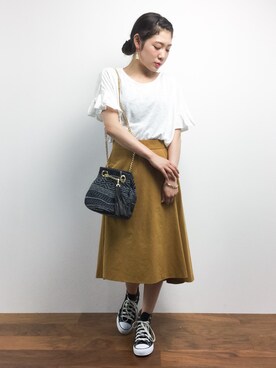 「DURAS（デュラス）のアイテム（バッグ）」を使った、Ayaka.·˖*✩さん（レディース・160cm）の夏コーディネート