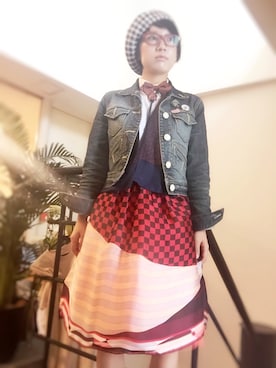 「Paul Smith（ポールスミス）のアイテム（デニムジャケット）」を使った、TokyoMarinさん（レディース・157cm）の秋コーディネート