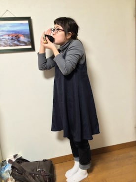 「節分」｜「アイテム（ワンピース/ドレス）」を使った、もももさん（レディース・151cm）の冬コーディネート