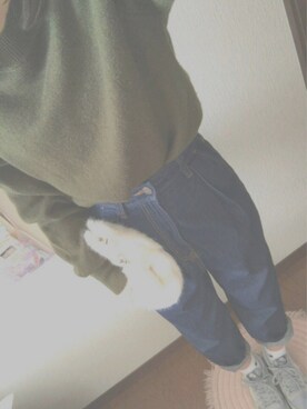 「マムジーンズ」｜yunnさん（レディース・150cm）の冬コーディネート