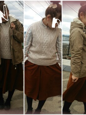 「GARDEN（ガーデン）のアイテム（ジャケット/アウター）」を使った、なつみさん（レディース・146cm）の秋コーディネート