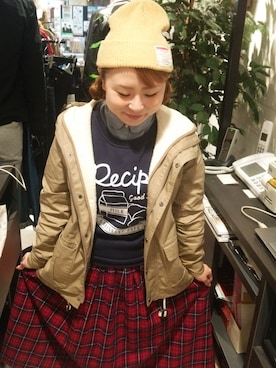 「GARDEN（ガーデン）のアイテム（ジャケット/アウター）」を使った、なつみさん（レディース・146cm）の冬コーディネート