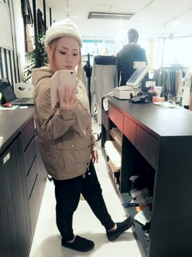 「GARDEN（ガーデン）のアイテム（ジャケット/アウター）」を使った、なつみさん（レディース・146cm）の冬コーディネート