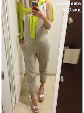 「STUNNING LURE（スタニングルアー）のアイテム（つなぎ/オールインワン）」を使った、mamiさん（レディース・156cm）の春コーディネート