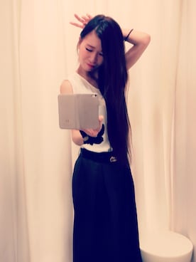 「FIG&VIPER（フィグアンドバイパー）のアイテム（その他パンツ、グリーン系）」を使った、TOMOMISUZUKIさん（レディース・154cm）の夏コーディネート