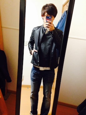 さぼてんさん（メンズ・167cm）の冬コーディネート