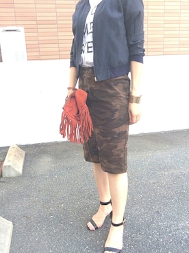 「NOLLEY’S（ノーリーズ）のアイテム（ブルゾン）」を使った、mihoさん（レディース・165cm）の秋コーディネート