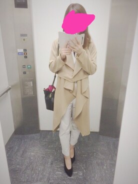 「CECIL McBEE（セシルマクビー）のアイテム（トレンチコート）」を使った、みちゅめろさん（レディース・161cm）の春コーディネート